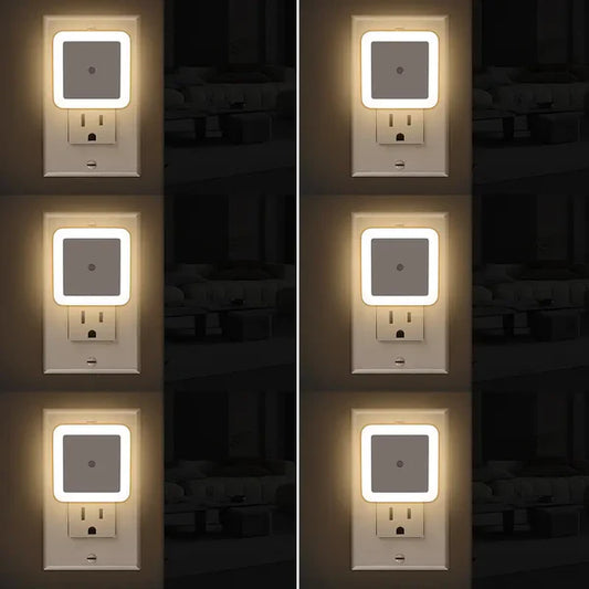 🔥Night Lights Plug into Wall 6-Pack, Plug in Night Light, Dusk to Dawn Nightlight Led Night Lights✨-W18