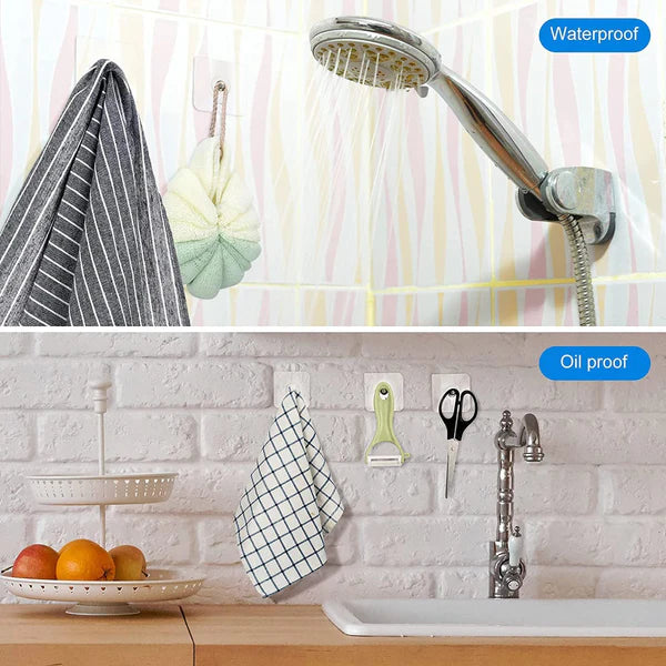 🔥Adhesive Frame Hooks Wall Mount Self-Adhesive Hooks Suitable for Bathroom and Kitchen Decoration-TJY