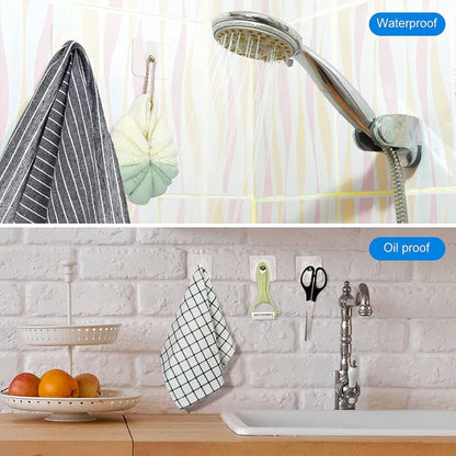 🔥Adhesive Frame Hooks Wall Mount Self-Adhesive Hooks Suitable for Bathroom and Kitchen Decoration-TJY