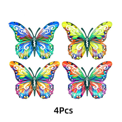 🦋A complete set! 4Pcs Butterfly Metal Wall Decor-923