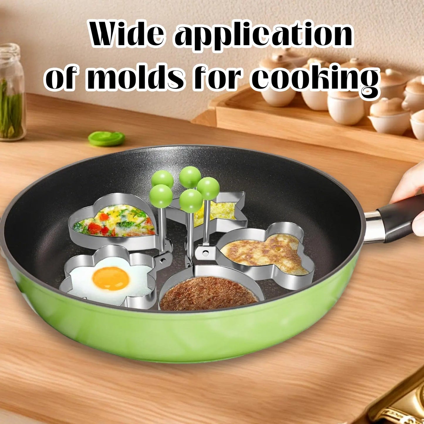 🔥(98% of Users Choose ) 🔥5 Counts Set Fried Egg Rings Molds, Multifunctional Breakfast Tool-923