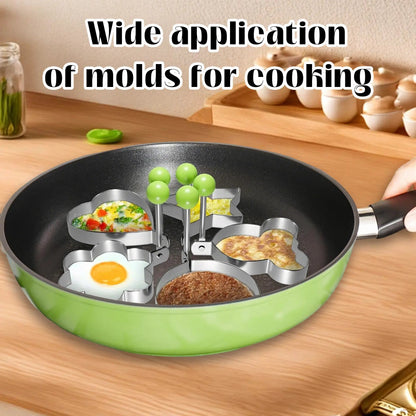 🔥(98% of Users Choose ) 🔥5 Counts Set Fried Egg Rings Molds, Multifunctional Breakfast Tool-923