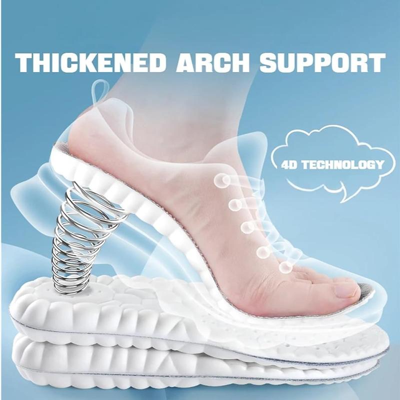 🏆Flash Sale⚡4D Shoe Cloud Insoles for Men Women, Soft Memory Foam Orthotic Shoe Inserts Sports Insoles-ABB8