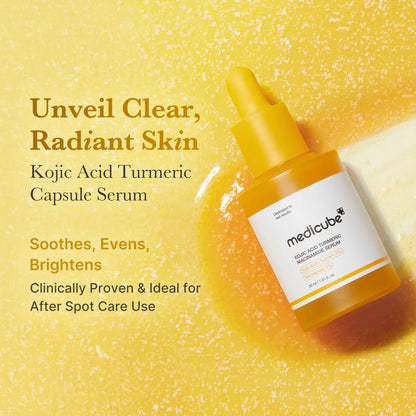 ⚡️Kojic Acid Turmeric Power Duo for Face & body | Ideal for Troubled Skin & Use After Spot Care | Soothing & Calming with Kojic Acid, Turmeric, Niacinamide-TJY