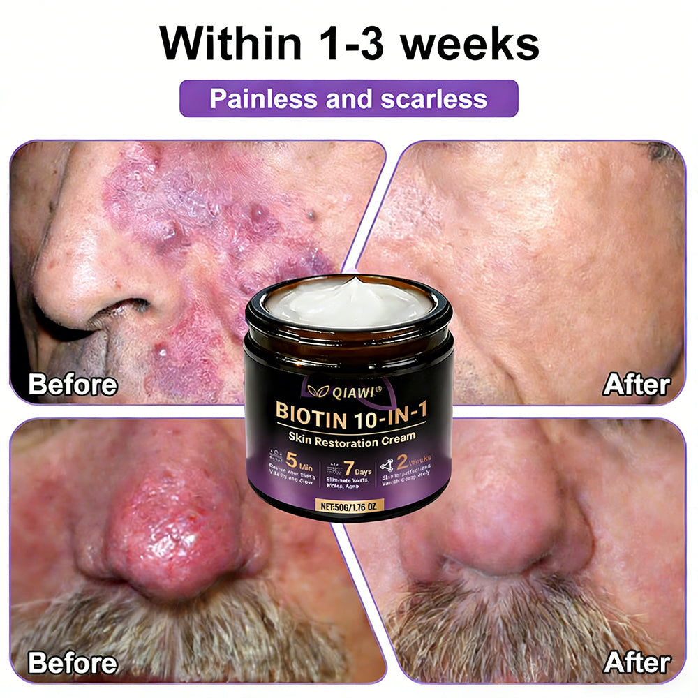 Made and Shipped from USA ✨QIAWI® Biotin 10-in-1 Skin Restoration Cream 🍀-H1