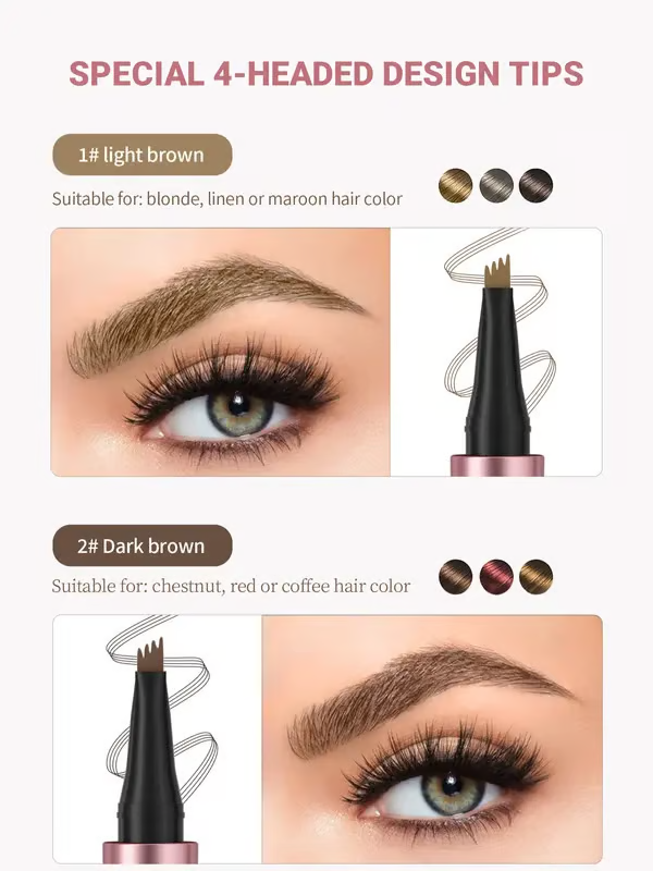 🔥Save Up To 56% Today🔥Waterproof Micro-Fork Eyebrow Pencil, Long-Lasting Brow Pen for Natural Hair-Like Strokes-923