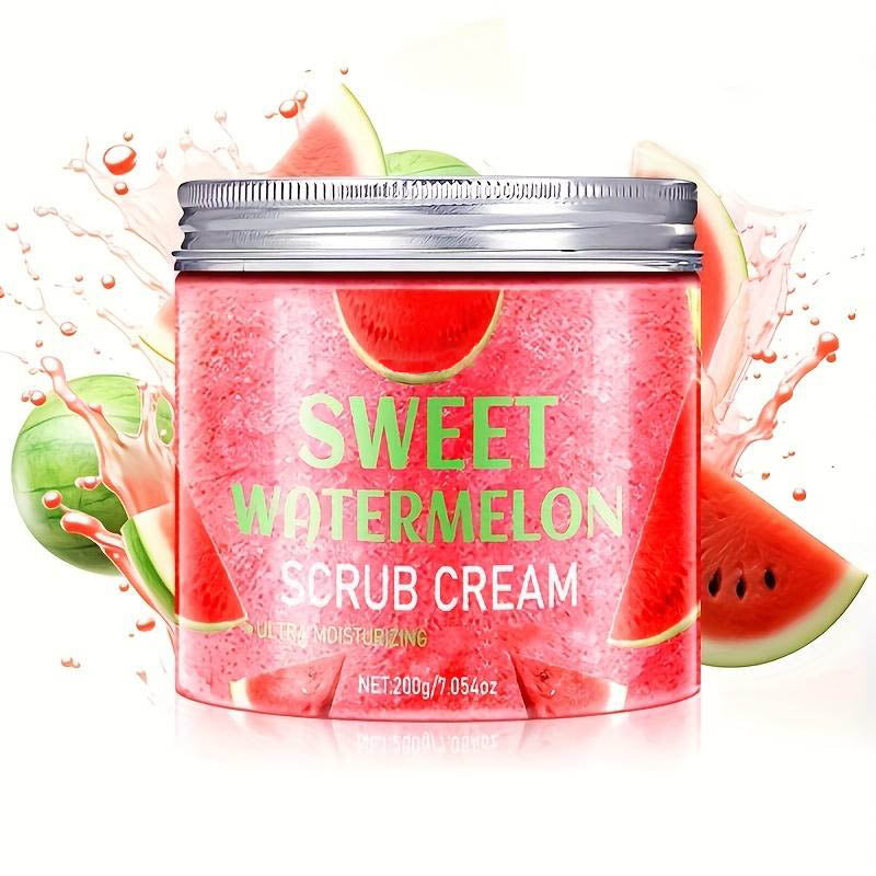 🎁Sweet Watermelon Scrub Cream🍉 - Fresh FruitScented Brightening Essence Self Care Kit for Radiant Skin-ABB8