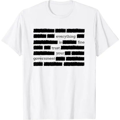 ✨A brand new limited edition ✨"All's Well. Trust Your Government. Deep Government Conspiracy Theory" T-shirt, a must-have gift, suitable for both men and women-TJY
