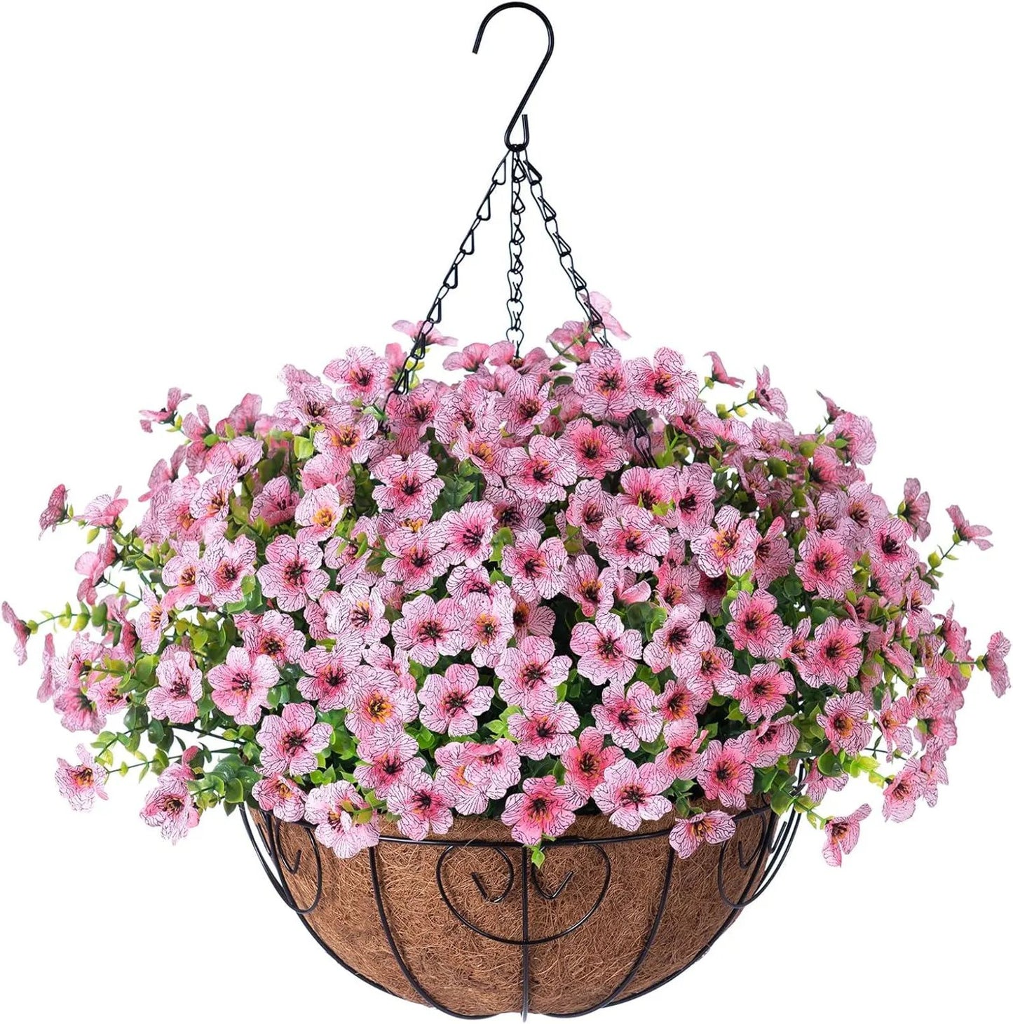 Last Day Promotion! 🔥 Simulated Hanging Flower Basket🌸 No Watering, No Wilting💧—Just a Picture Perfect Home Every Single Day-923