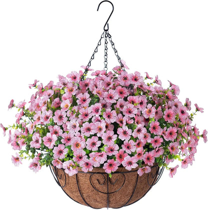 Last Day Promotion! 🔥 Simulated Hanging Flower Basket🌸 No Watering, No Wilting💧—Just a Picture Perfect Home Every Single Day-923