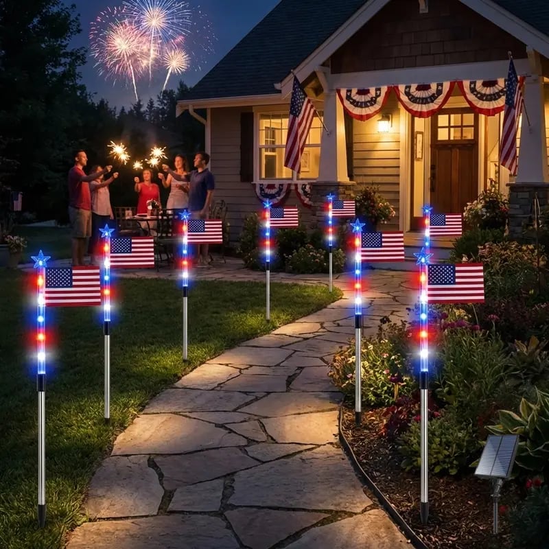 Ideal for Independence Day Pathways, Gardens, and Yard Decor-H1