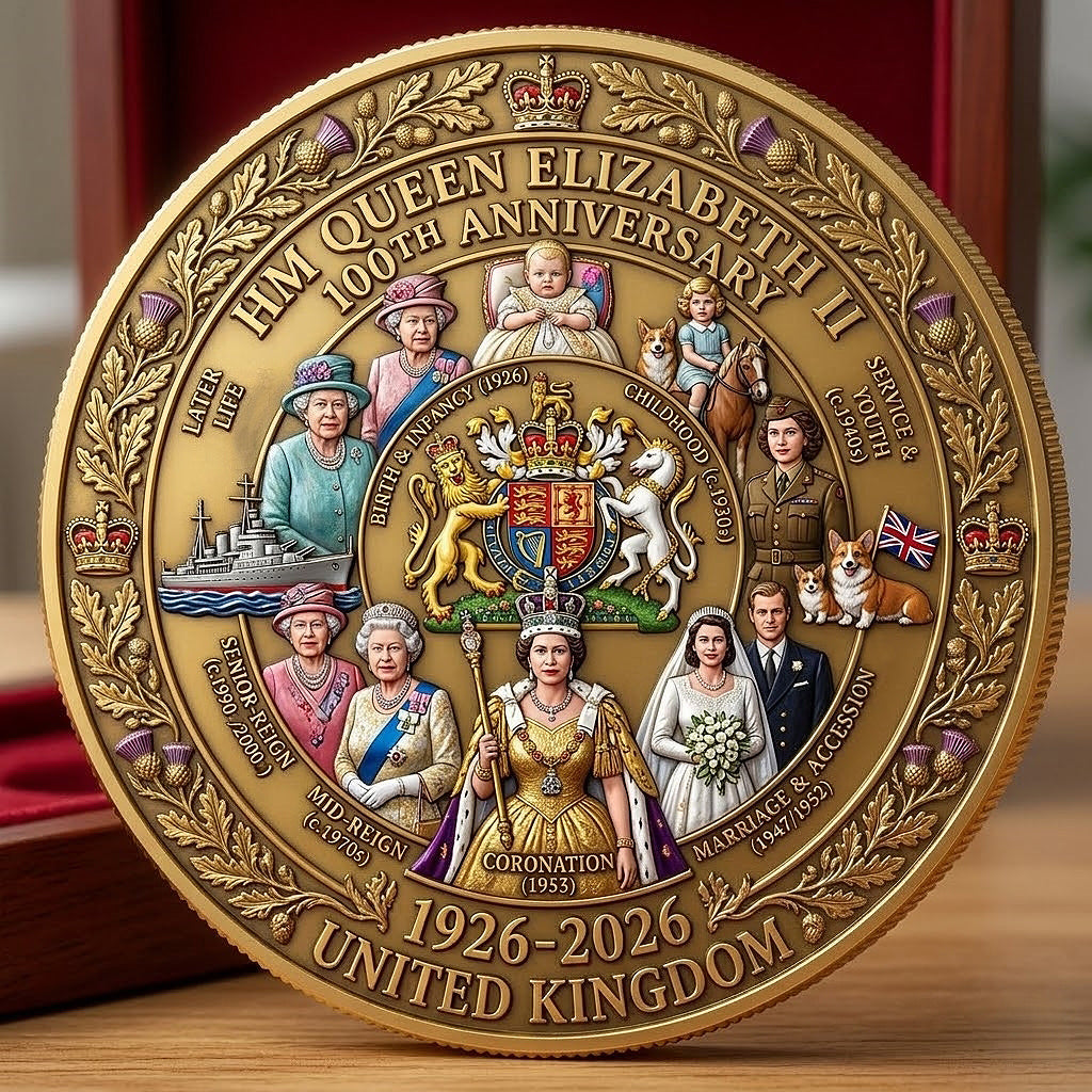 🎉Last Day 49% OFF -Queen Elizabeth II 100th Anniversary Commemorative Coin(1926-2026)-GD