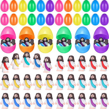 ✝️Christian Easter Surprise Eggs: Pre‑Filled Eggs with Mini Jesus Figures – Share Hope & Faith This Spring🌸-ABB8