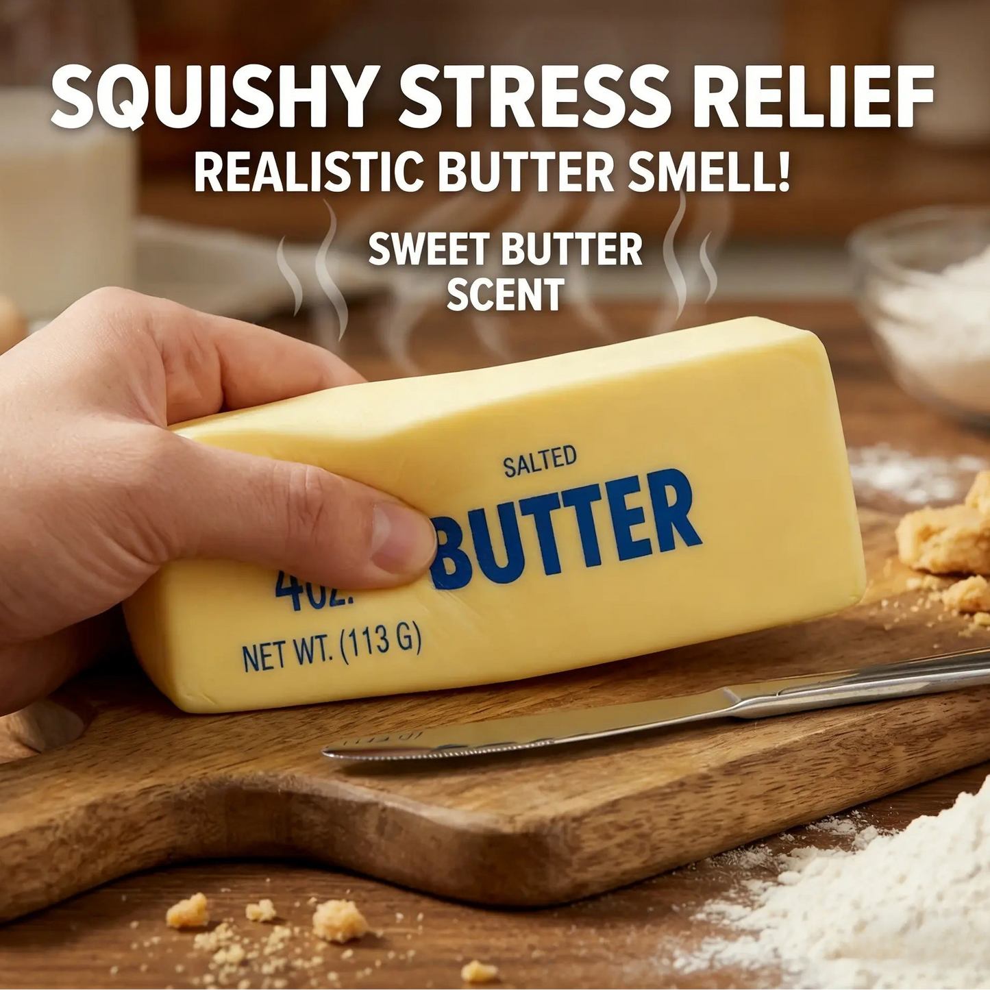 🔥Super Soft Butter Squishy Stress Toy with Cream Scent - A926