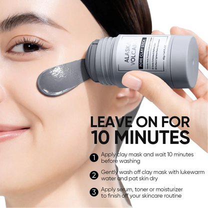Alaska Volcano Clay Stick,Cleansing Blackhead Remover FaceMask Stick-ABB8