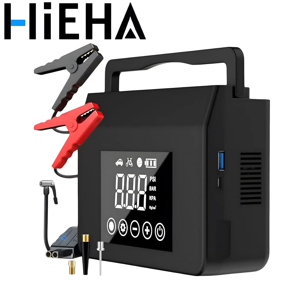 🔥Arrancador de coche de 4000 A con inflador de neumáticos de 150 PSI, batería externa de 15 000 mAh y luz LED. Fiable a -20 °F. Compatible con la mayoría de coches y camiones Conveniencia para conducir en invierno-TJY