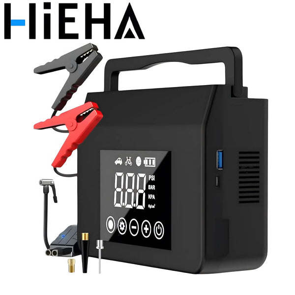 🔥Arrancador de coche de 4000 A con inflador de neumáticos de 150 PSI, batería externa de 15 000 mAh y luz LED. Fiable a -20 °F. Compatible con la mayoría de coches y camiones Conveniencia para conducir en invierno-TJY