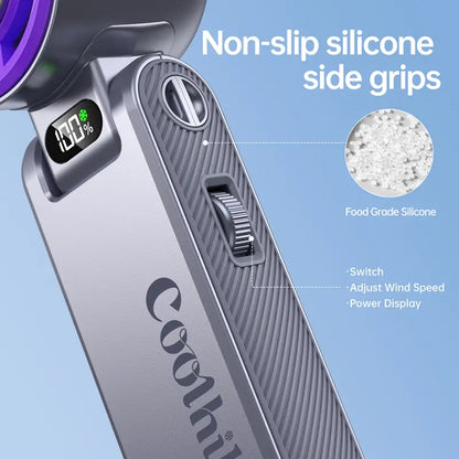 ❄️ The Ultimate Ice-Cooling Handheld Fan: 2026 Tech Revolution Instant Cooling | 24H Battery Life | Flash Charging-GD