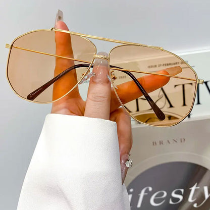 🌟🌈 Vintage Fashionable All-match Tinted Lens Aviator Sunglasses for Everyday Use🔥-TJY