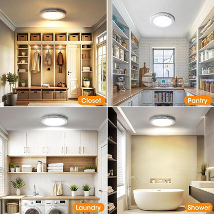 2026 New Rechargeable Motion Sensor Ceiling Light with Remote - Magnetic Wireless Ceiling Light Battery Powered for Closet Shower Stairs Shed Hallway Porch Patio ect-GD