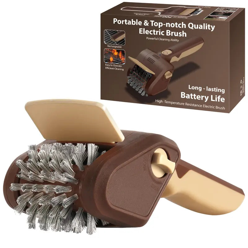 🔥Last Day 60% OFF🌟Electric BBQ Grill Brush✨Cordless Rechargeable⚡Premium Stainless Steel Bristles👑Barbecue Utensils Removes Rust & Grill Grease-TJY