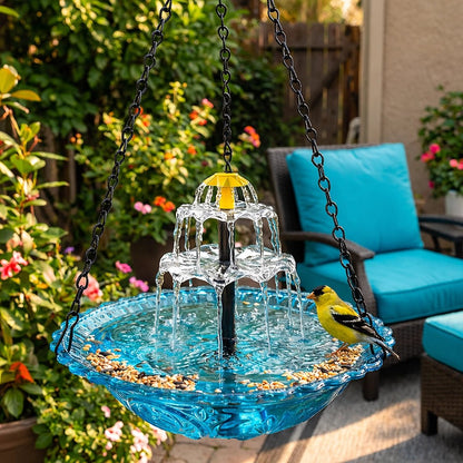 ✨2026 Spring special offer 70% off-🐦Solar Cascade Hanging Bird Bath Fountain-ABB8