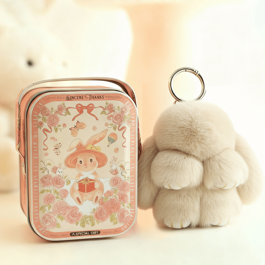 🐰Easter Early Bird Special 40% OFF🌸Handcrafted Soft Bunny Charm: Adorable Plush Rabbit Toy Keychain-923