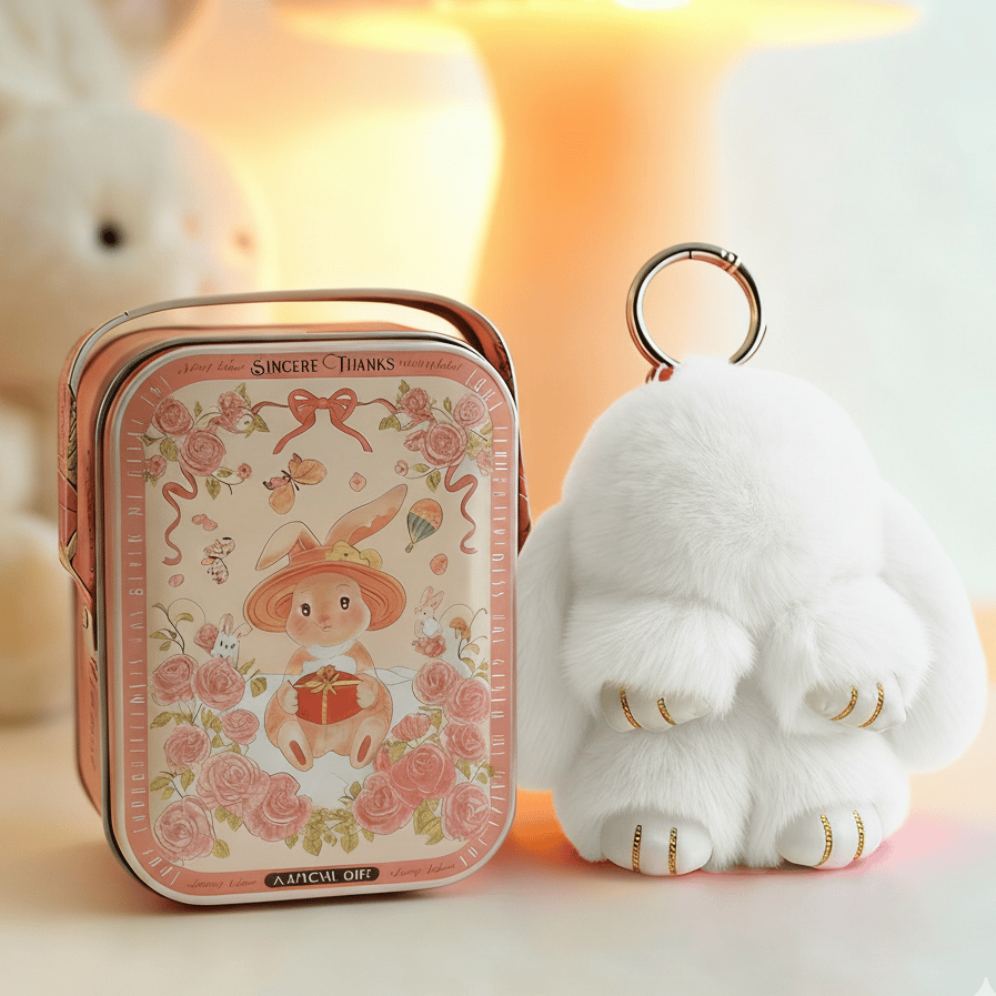🐰Easter Early Bird Special 40% OFF🌸Handcrafted Soft Bunny Charm: Adorable Plush Rabbit Toy Keychain-923