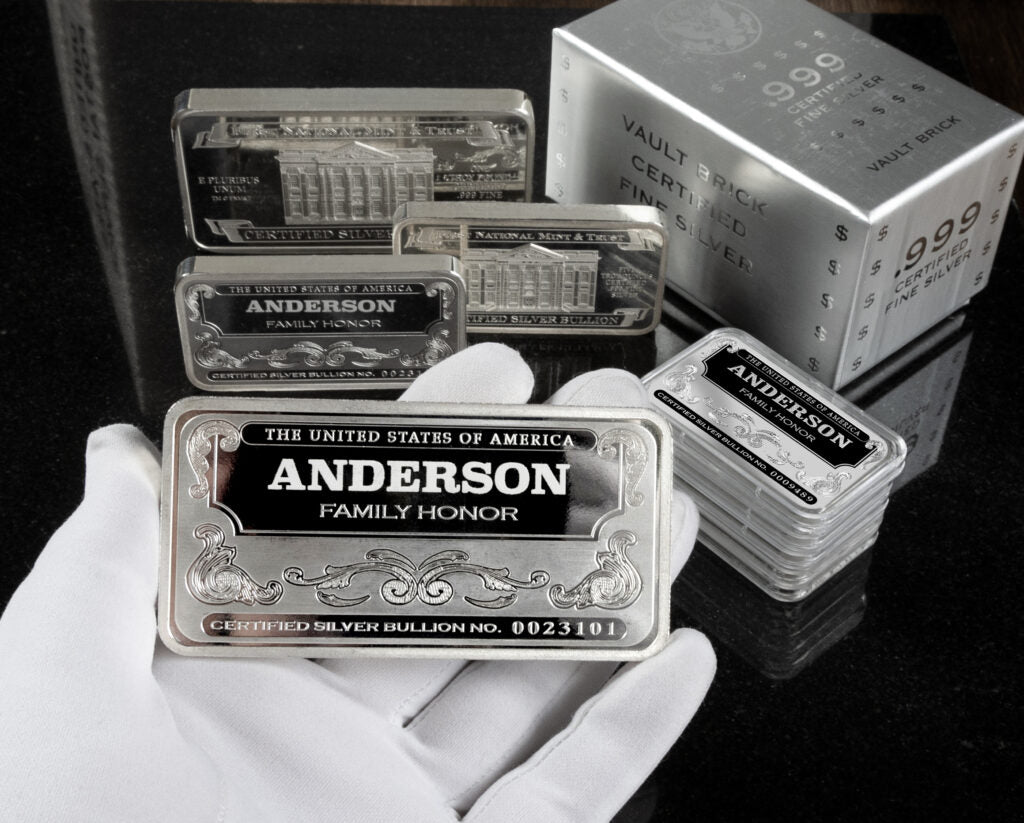 🔥🪙【Last 8 Sets!!!】🔥Personalized Surname Silver Bars🔥10 oz Silver Bar-XA
