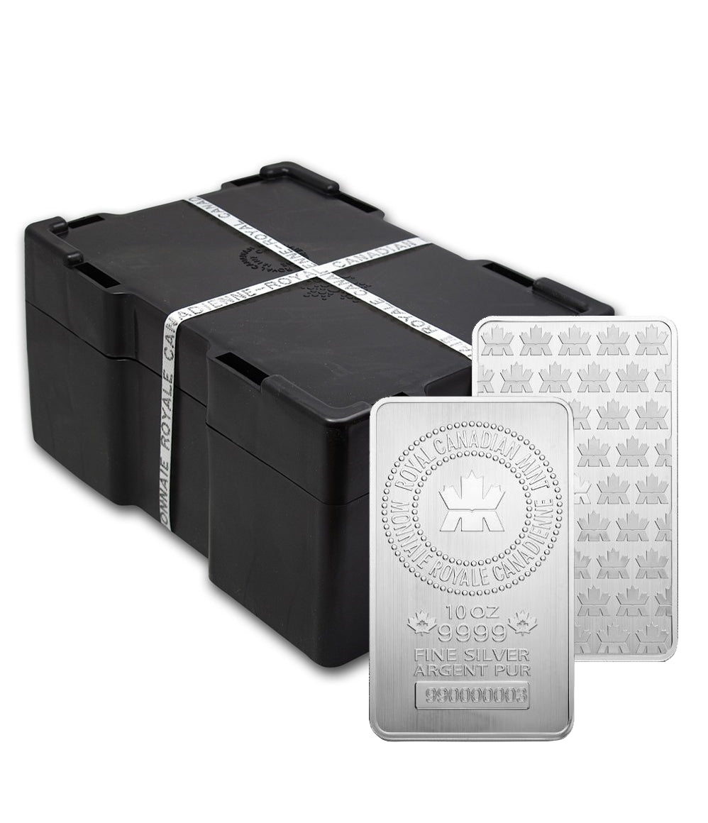 🍁10 OZ SILVER ROYAL CANADIAN MINT BAR-923