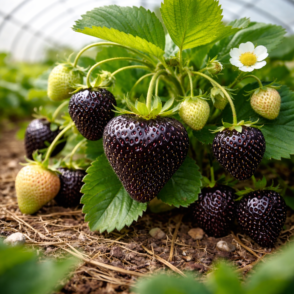 Giant Black Diamond Strawberries Seeds – Sweet, Nutrient-Rich & Easy to Grow at Home-W18