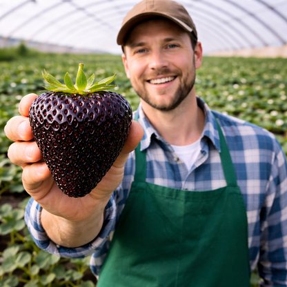 Giant Black Diamond Strawberries Seeds – Sweet, Nutrient-Rich & Easy to Grow at Home-W18