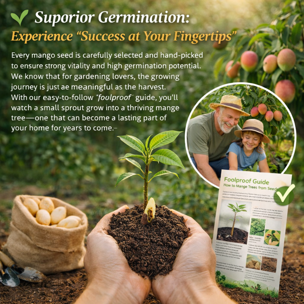 🔥 65K+ SOLD! 🥭 Sweet "Golden Honey" Dwarf Mango Tree Seeds (Grow at Home)-ABB8