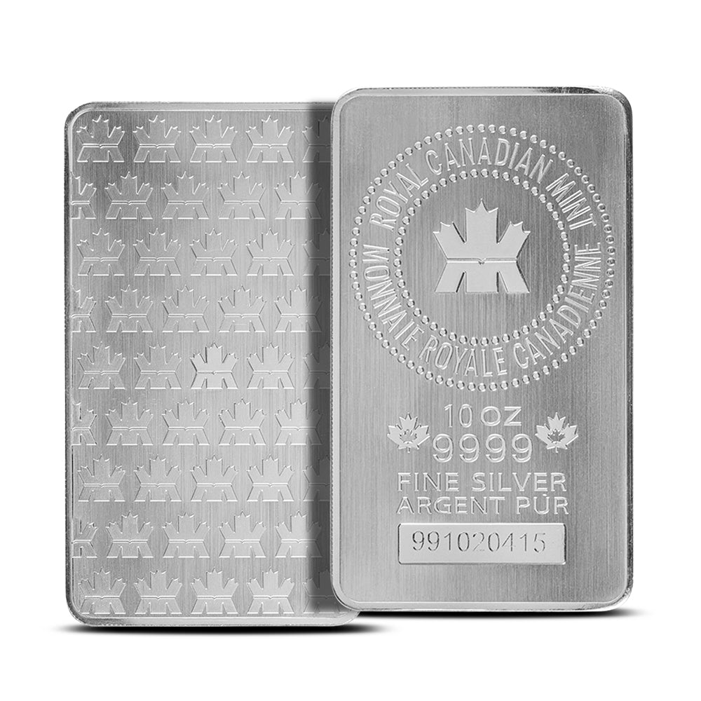 🍁10 OZ SILVER ROYAL CANADIAN MINT BAR-923