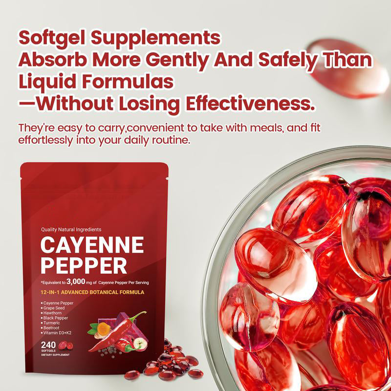⚡🎄 Christmas Special Offer- 50%OFF🎁⚡Cayenne Pepper Softgels Supplement-ABB8