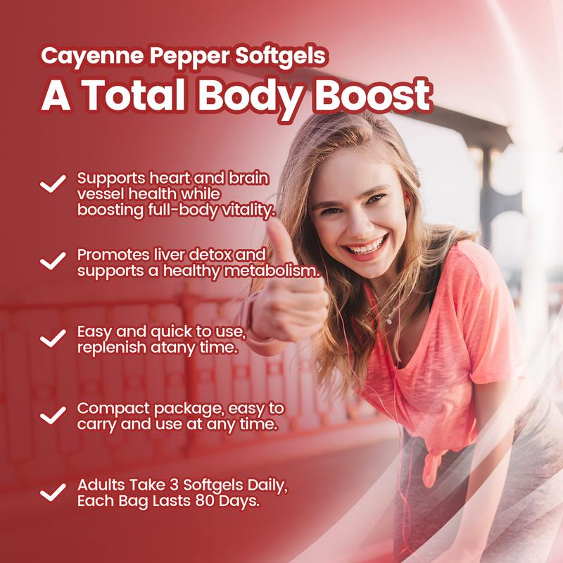 ⚡🎄 Christmas Special Offer- 50%OFF🎁⚡Cayenne Pepper Softgels Supplement-ABB8