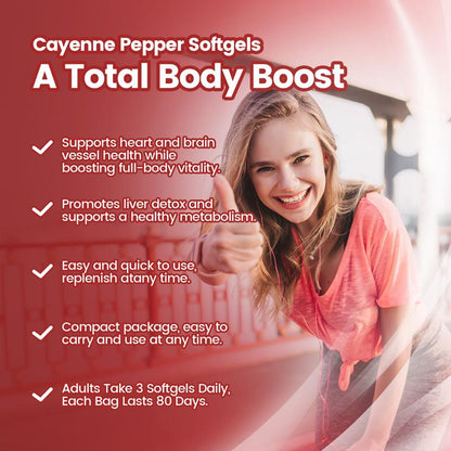 ⚡🎄 Christmas Special Offer- 50%OFF🎁⚡Cayenne Pepper Softgels Supplement-ABB8