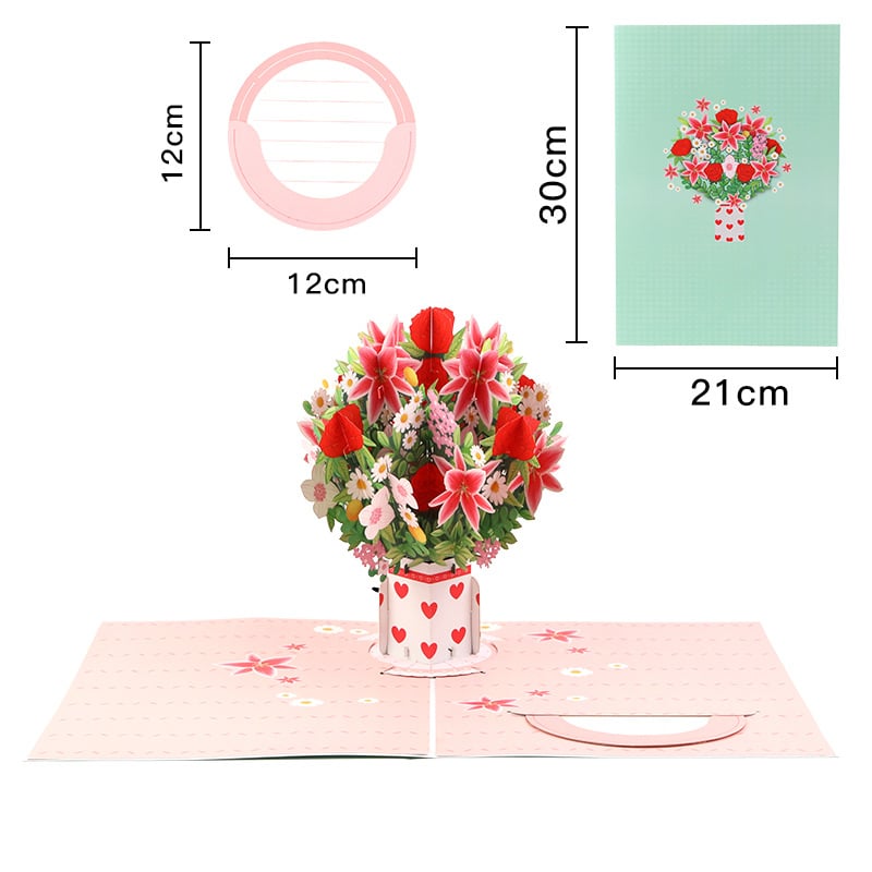 🌹2026 Paper 3D Floral Valentine's Day Card - A926