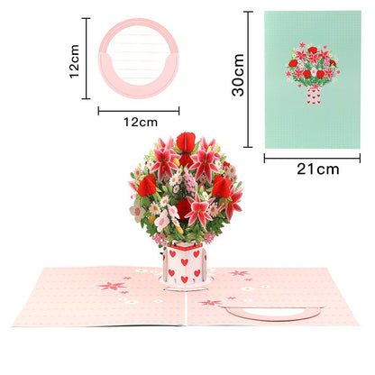 🌹2026 Paper 3D Floral Valentine's Day Card - A926