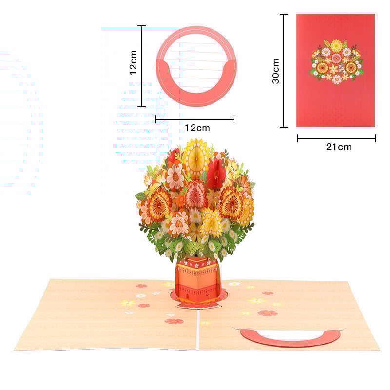 🌹2026 Paper 3D Floral Valentine's Day Card - A926