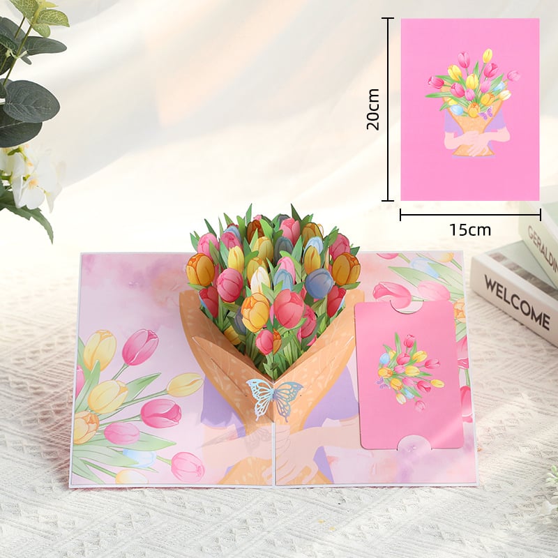 🌹2026 Paper 3D Floral Valentine's Day Card - A926