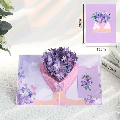 🌹2026 Paper 3D Floral Valentine's Day Card - A926