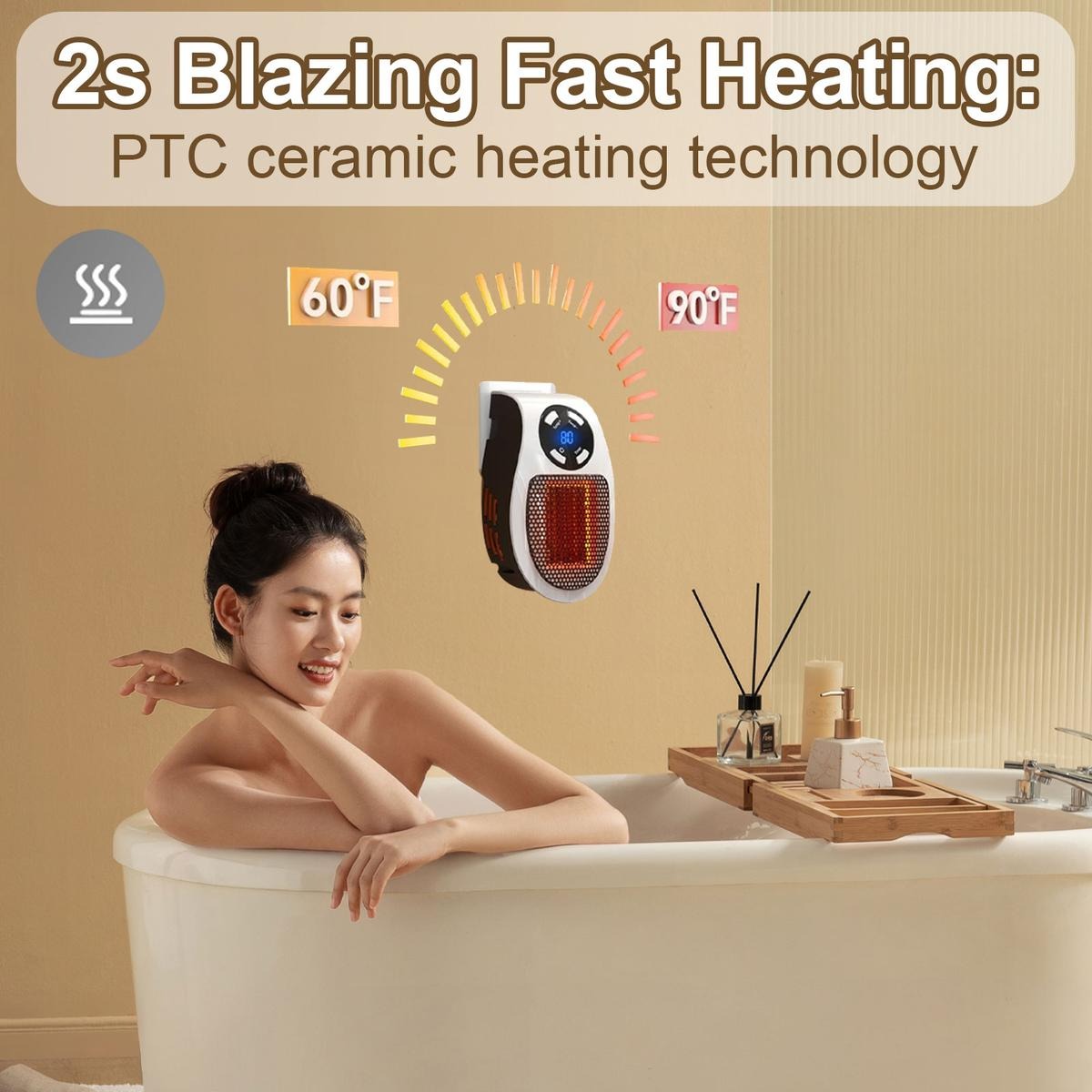 ⚡Flash-Sale⚡100k-sold🎉Wall Outlet Space Heater-W18