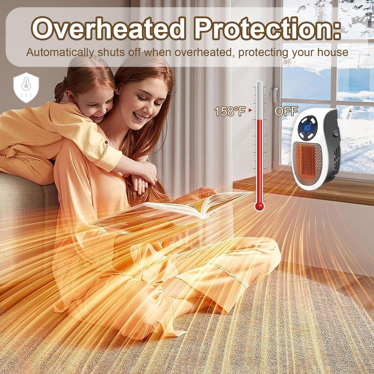 ⚡Flash-Sale⚡100k-sold🎉Wall Outlet Space Heater-W18