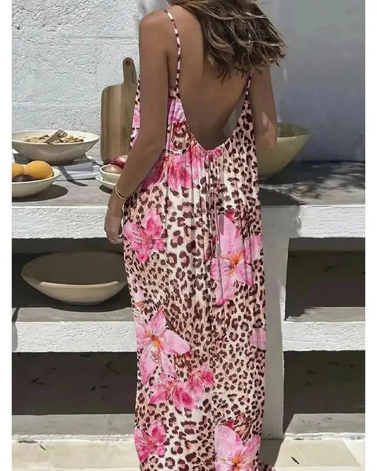 💃LAST DAY SAEL 50% OFF!!✨Women's Solid Color Backless Cami Dress💕-H1