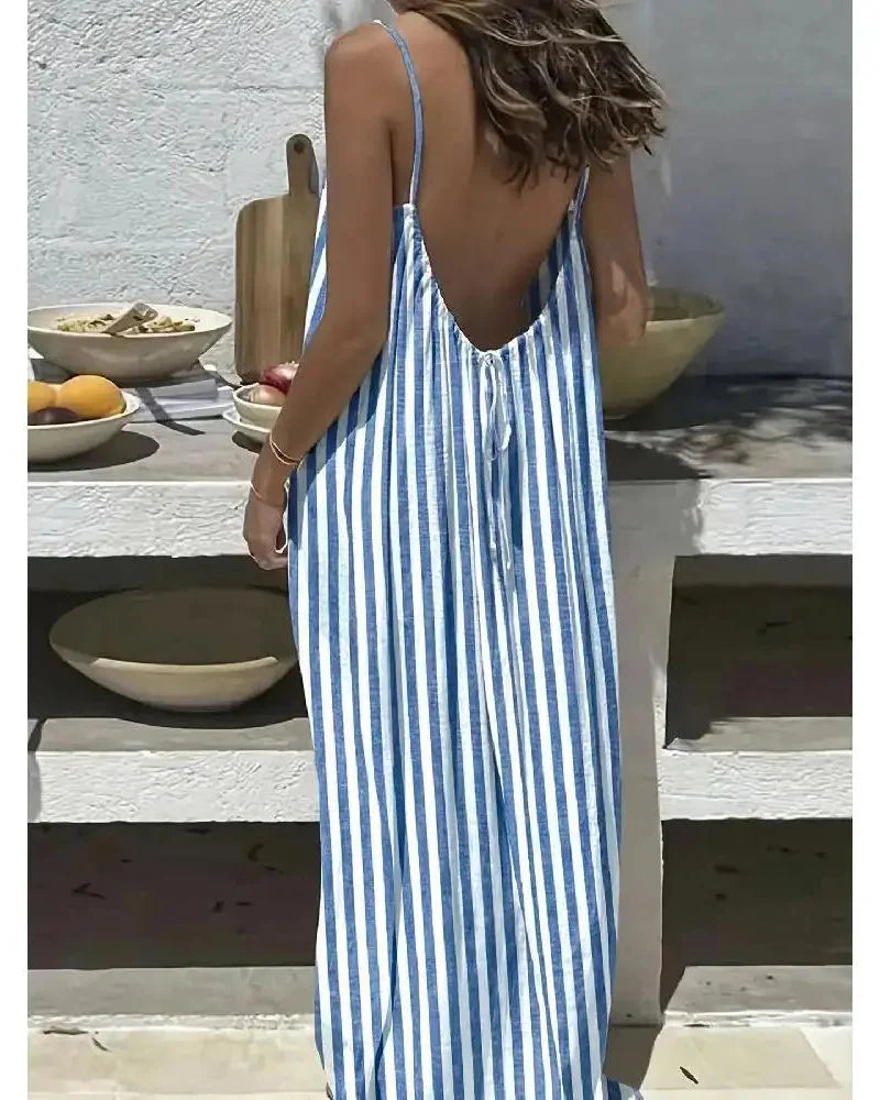 💃LAST DAY SAEL 50% OFF!!✨Women's Solid Color Backless Cami Dress💕-H1