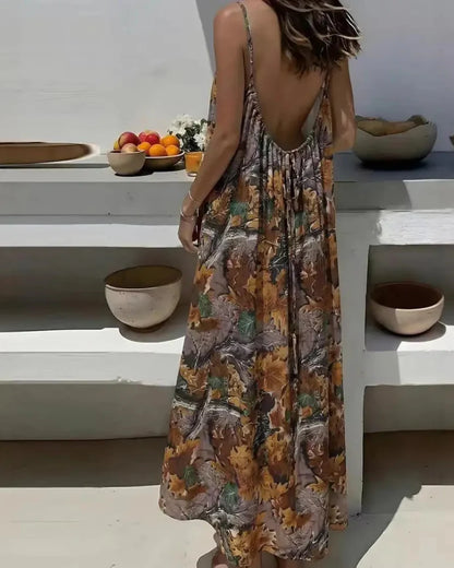 💃LAST DAY SAEL 50% OFF!!✨Women's Solid Color Backless Cami Dress💕-H1