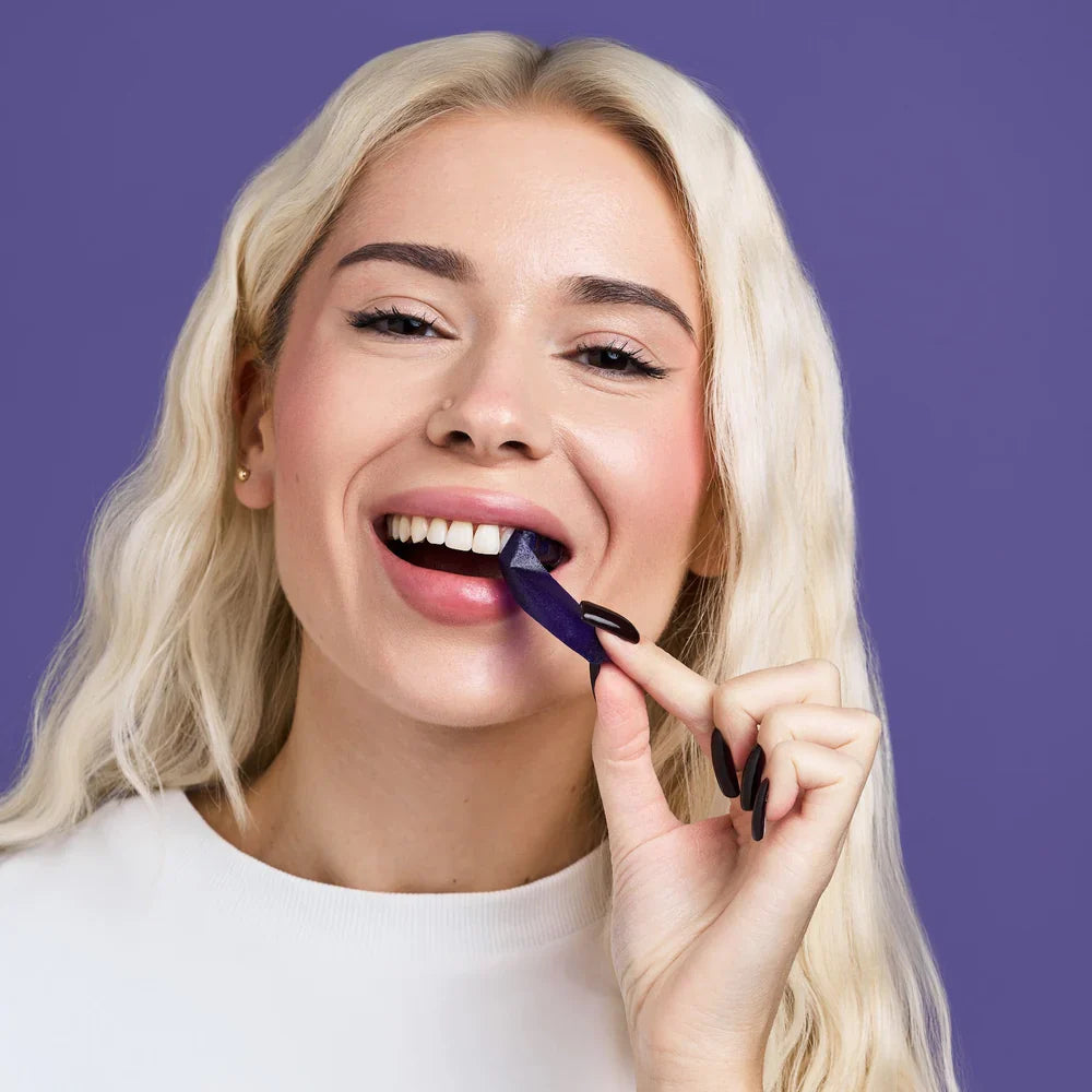 DRDENT Purple Teeth Whitening Strips - 7/21 Whitening Sessions - Safe for Enamel - Non Sensitive Teeth Whitening - Peroxide-Free-GD