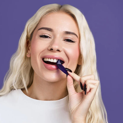 DRDENT Purple Teeth Whitening Strips - 7/21 Whitening Sessions - Safe for Enamel - Non Sensitive Teeth Whitening - Peroxide-Free-GD