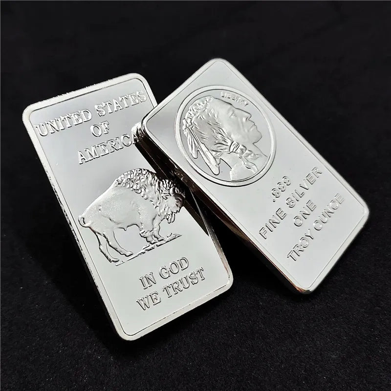 🔥Last Day Promotion 60% OFF🔥Buffalo Silver Bar | Silvertowne Mint 999 Silver Bar-ABB8